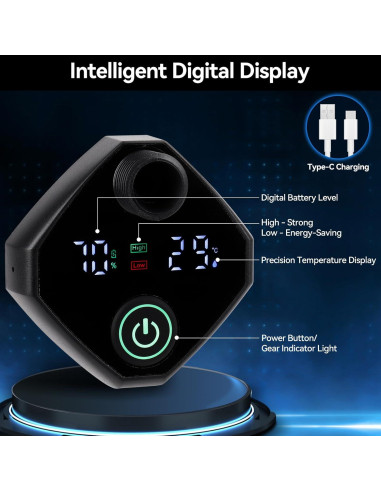 Ducha Portátil Yimserk 6000mAh con Calentador 2000W y Filtro