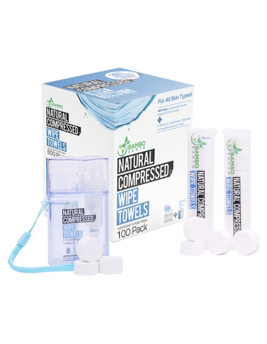 Toallitas Faciales Desechables Compactas BAMBOEARTH 100 Unidades