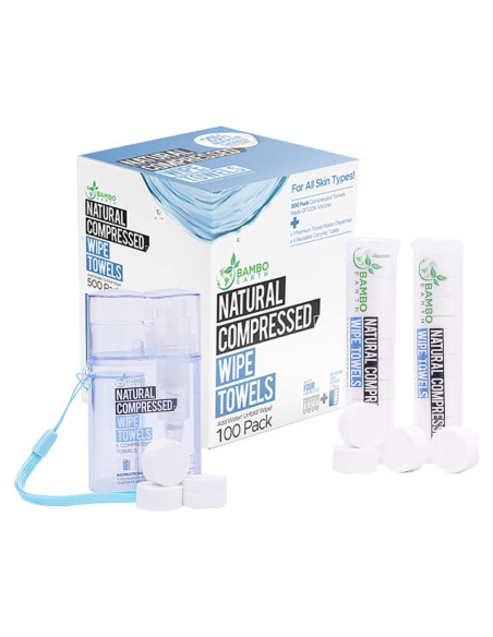 Toallitas Faciales Desechables Compactas BAMBOEARTH 100 Unidades