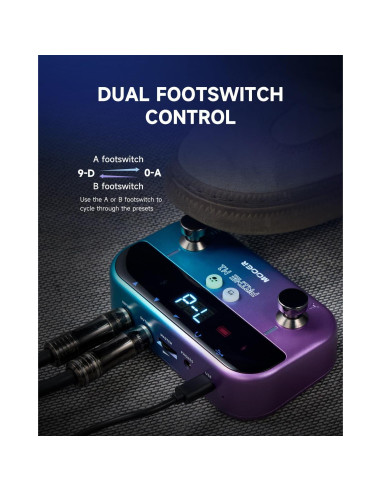 MOOER M1 Procesador de Efectos para Guitarra y Bajo