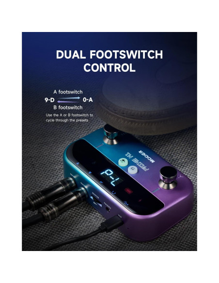 MOOER M1 Procesador de Efectos para Guitarra y Bajo