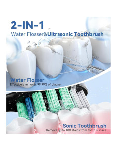 Combo Irrigador Dental y Cepillo Eléctrico HEXAYA 600ml 10 Modos 2