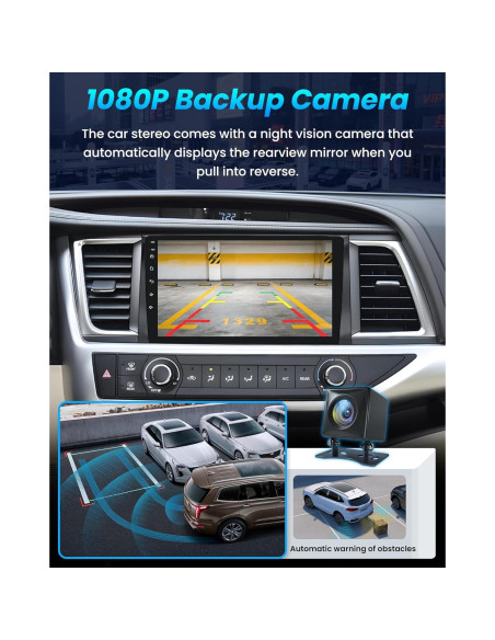 Estéreo Android 10" Jufodrca para Toyota Highlander 2008-2013