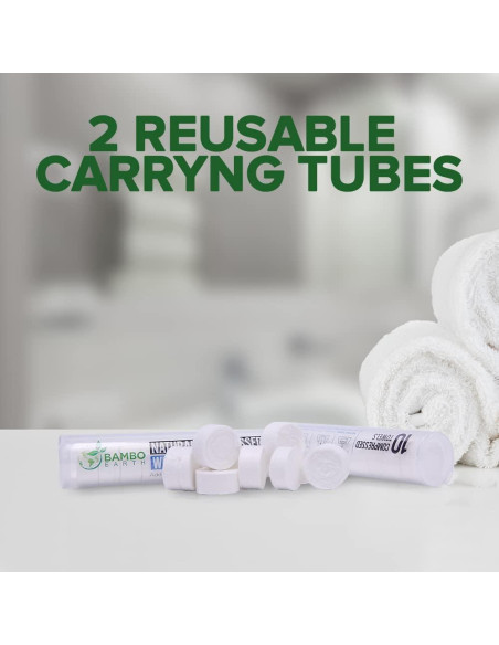 Toallitas Faciales Desechables Compactas BAMBOEARTH 100 Unidades