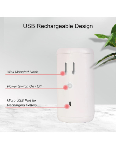 Dispensador Automático de Pasta de Dientes BUIDEC Blanco 2 en 1