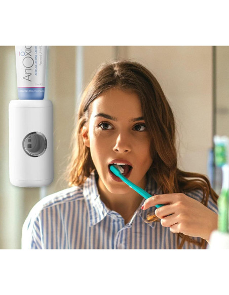 Dispensador Automático de Pasta de Dientes BUIDEC Blanco 2 en 1