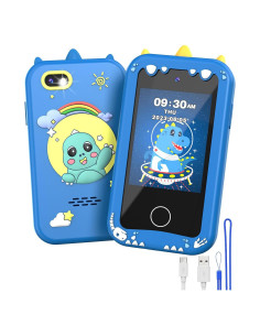 Teléfono Juguete Inteligente UCIDCI para Niños 3 a 7 Años Azul