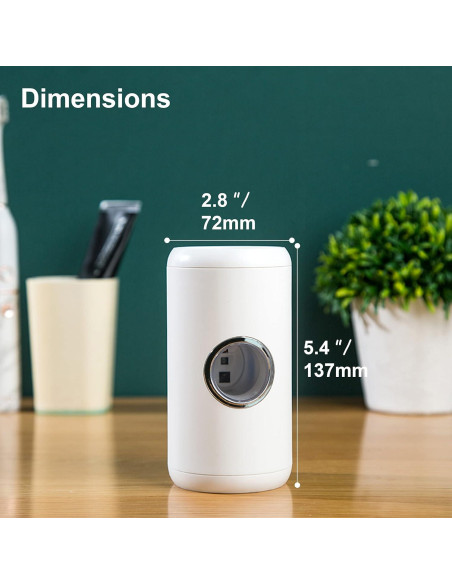 Dispensador Automático de Pasta de Dientes BUIDEC Blanco 2 en 1