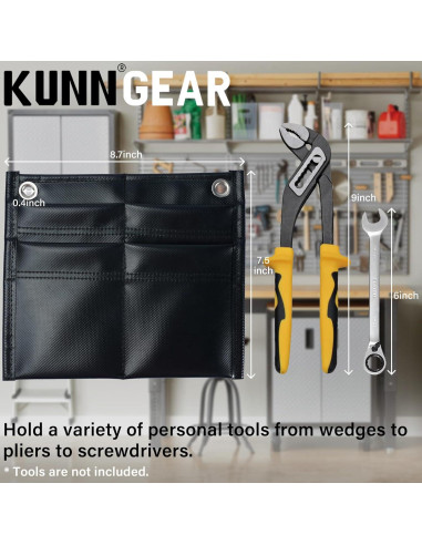 Bolsa de Herramientas KUNN para Bomberos 4 Bolsillos Negra