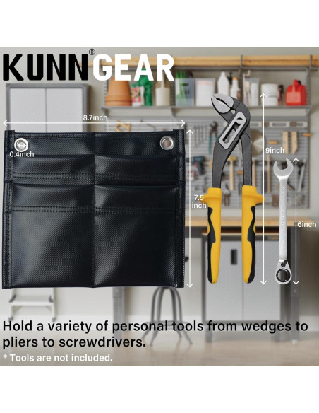 Bolsa de Herramientas KUNN para Bomberos 4 Bolsillos Negra
