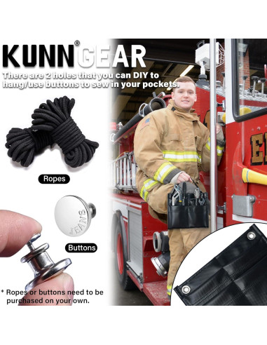 Bolsa de Herramientas KUNN para Bomberos 4 Bolsillos Negra