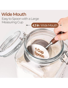 Contenedores de Almacenamiento de Vidrio ComSaf 4.16L Juego de 2 2