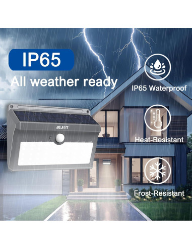Paquete de 2 luces solares JEJOT con sensor de movimiento 270
