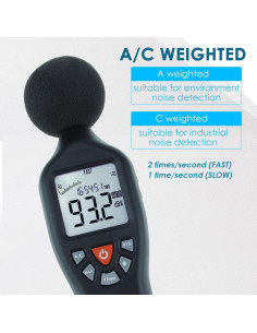 Medidor de Decibelios Digital Gain Express SLM-24 30-130dB 2