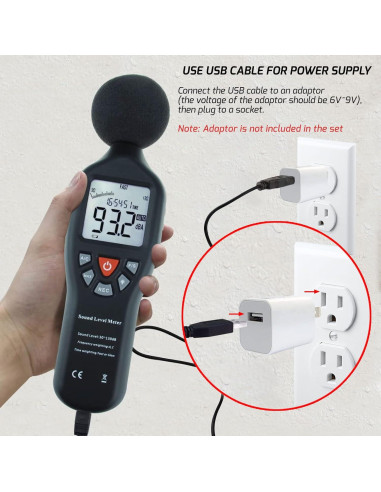 Medidor de Decibelios Digital Gain Express SLM-24 30-130dB