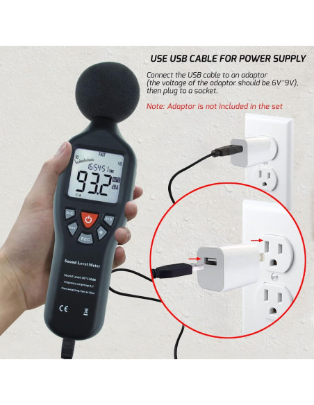 Medidor de Decibelios Digital Gain Express SLM-24 30-130dB