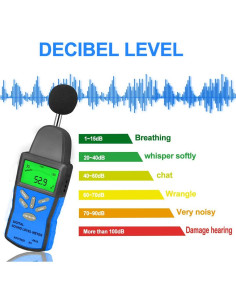 Medidor de Decibelios Digital AOPUTTRIVER AP-882A 30-130dB 2