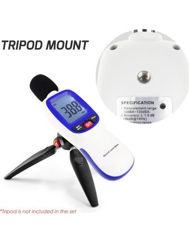 Medidor de Decibelios Bluetooth Gain Express SLM-30B 30-130dBA