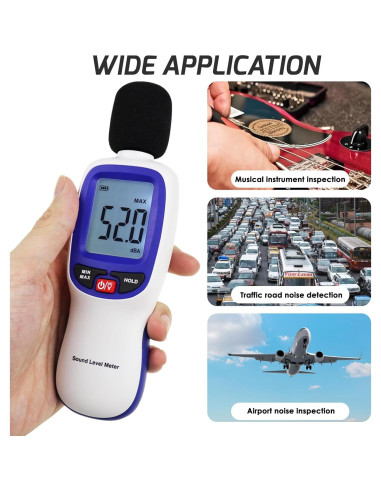 Medidor de Decibelios Bluetooth Gain Express SLM-30B 30-130dBA