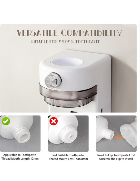 Dispensador Automático de Pasta de Dientes WREWING Blanco Dispensador Automático de Pasta de Dientes WREWING Blanco