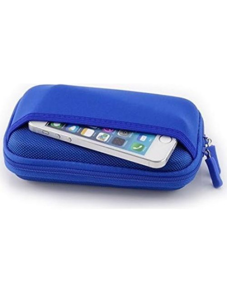 Estuche de viaje duro Cecety para kit de diabetes Azul