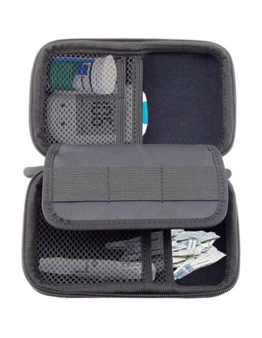 Estuche de viaje duro Cecety para kit de diabetes Azul