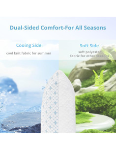 EGOHOME Almohadas de Enfriamiento Queen - Juego de 2 Ajustables 2