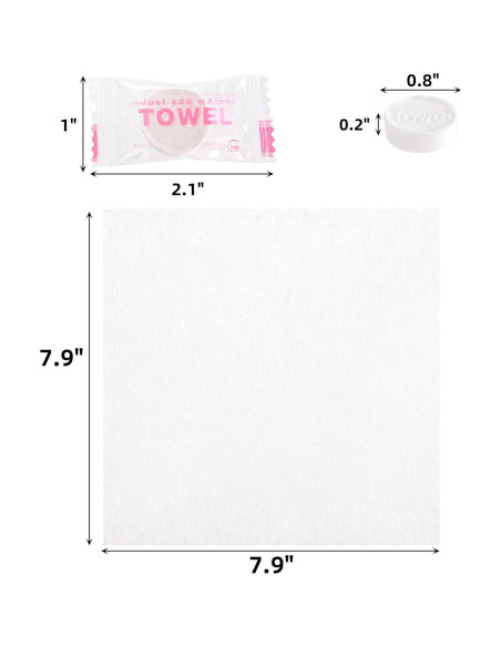 200 Toallas Comprimidas de Algodón Covzoe - Higiénicas y Suaves