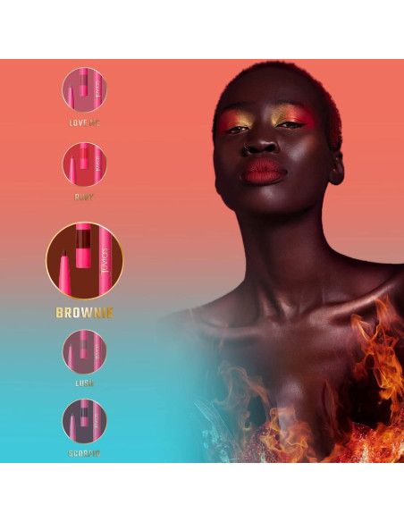 Lápiz Labial Juvia's Place Luxe Brownie - Mate Larga Duración