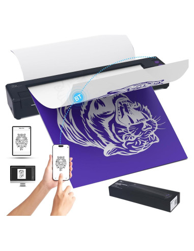 Impresora de Plantillas de Tatuajes Emalla P8006 Bluetooth 2500mAh