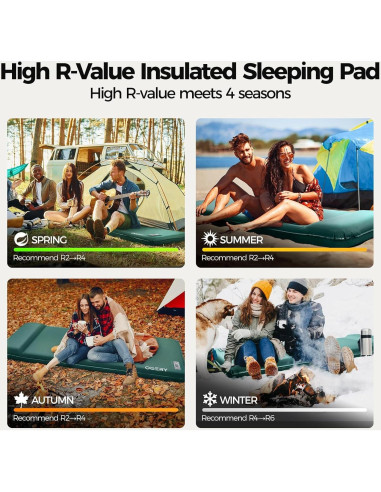 Almohadilla de Dormir OGERY Autoinflable 8 cm con Bomba