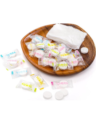 200 Toallas Comprimidas de Algodón Covzoe - Higiénicas y Suaves