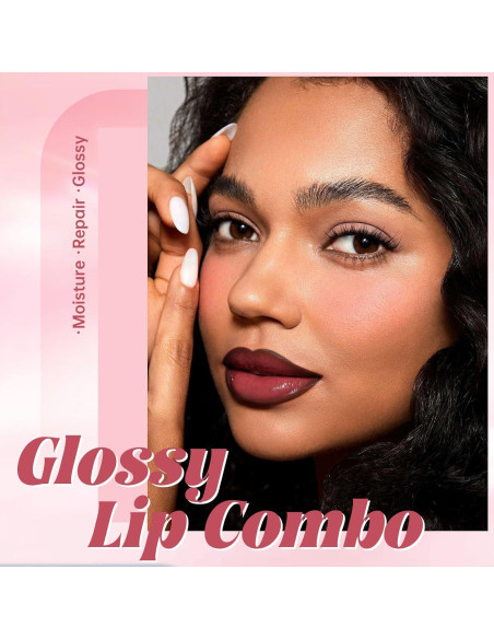 Set de Brillo Labial Nutritivo y Lápiz Labial Marrón - 32g Set de Brillo Labial Nutritivo y Lápiz Labial Marrón - 32g