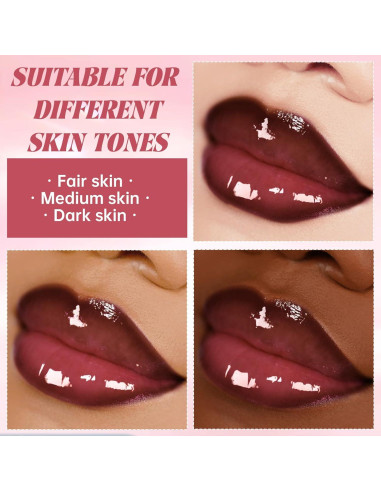 Set de Brillo Labial Nutritivo y Lápiz Labial Marrón - 32g