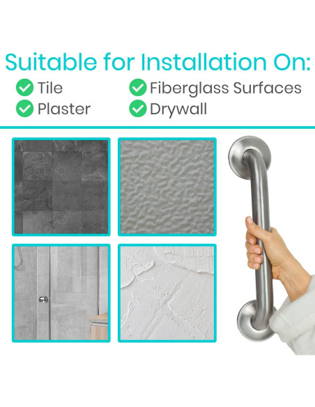 Barra de Agarre Vive Acero Inoxidable 30.48 cm 200 kg