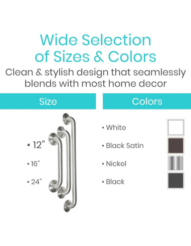 Barra de Agarre Vive Acero Inoxidable 30.48 cm 200 kg