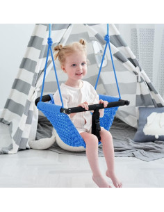 Columpio 2 en 1 ROPECUBE para Niños - Azul, Ajustable y Seguro 2