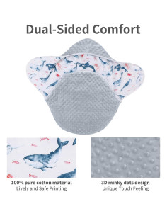 Manta de Envoltura Miracle Baby 0-6 Meses Algodón Transpirable 2