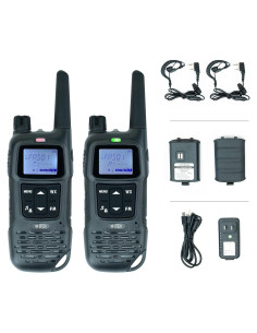 Walkie Talkies BTECH FRS-A1 Negros, 2 Unidades, Carga USB-C