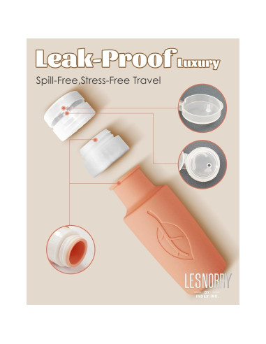 Conjunto de Botellas de Silicona para Viaje Lesnorry 17 Pack TSA