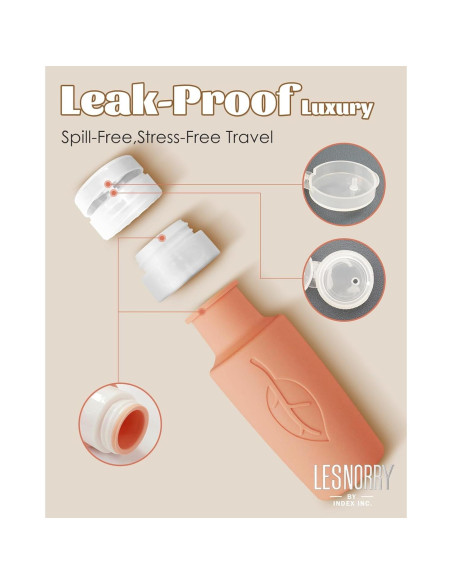 Conjunto de Botellas de Silicona para Viaje Lesnorry 17 Pack TSA