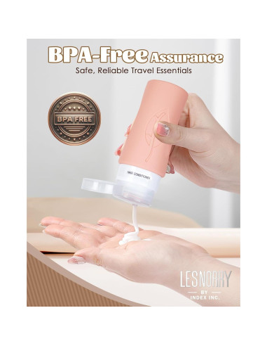 Conjunto de Botellas de Silicona para Viaje Lesnorry 17 Pack TSA