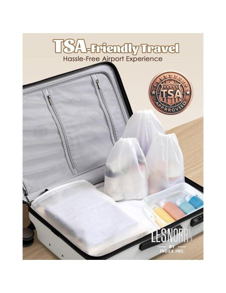Conjunto de Botellas de Silicona para Viaje Lesnorry 17 Pack TSA