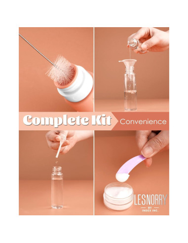 Conjunto de Botellas de Silicona para Viaje Lesnorry 17 Pack TSA