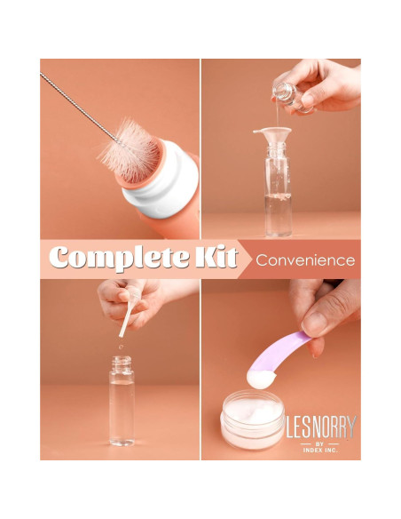 Conjunto de Botellas de Silicona para Viaje Lesnorry 17 Pack TSA