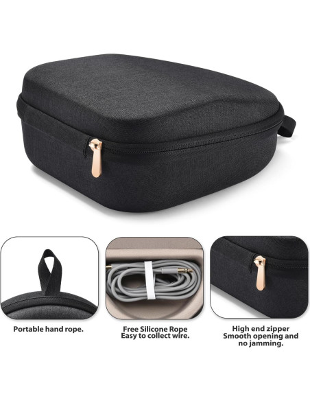 Funda Dura de Transporte Seracle para Auriculares Beats - Negro Funda Dura de Transporte Seracle para Auriculares Beats - Negro