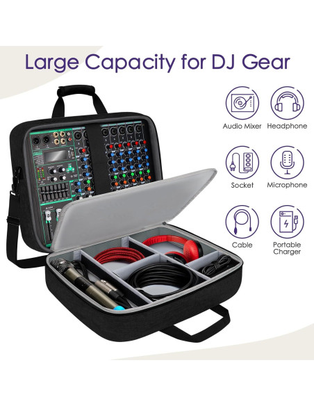 Estuche para Mezclador de Audio SNIGJAT 39.37x33.02cm Negro