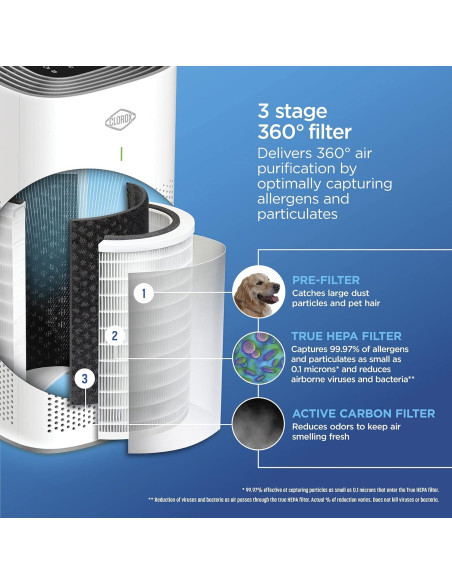 Filtro de Reemplazo True HEPA Clorox para Purificador 1393.55 m