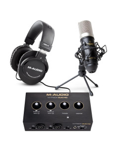 Paquete de Grabación M-AUDIO M-Track Duo HD con Micrófono XLR y Auriculares