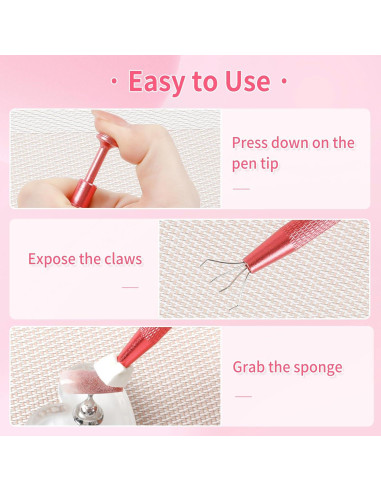 Esponjas para Uñas BQAN 100pcs 0.99cm Rojo con Bolígrafos